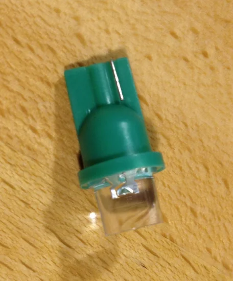 (image for) # 555 LED LAMP CLEAR FLAT TOP IN GREEN