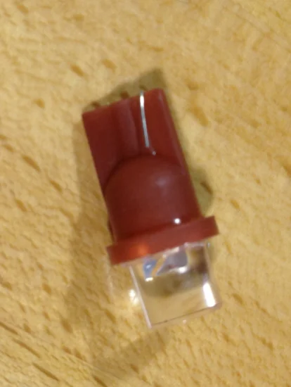 (image for) # 555 LED LAMP CLEAR FLAT TOP IN RED