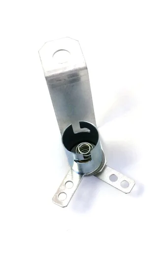 (image for) Miniature Bayonet Base 2-Lead Socket With Long Mounting Bracket