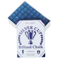 (image for) Silver Cup Cue Chalk 144 Pc Box - BLUE