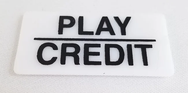 (image for) " PLAY- CREDIT " Legend Inset for Retangle Lighted Buttons