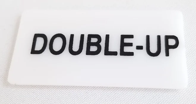 (image for) " DOUBLE-UP " Legend Inset for Retangle Lighted Buttons