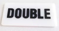 (image for) " DOUBLE " Legend Inset for Retangle Lighted Buttons
