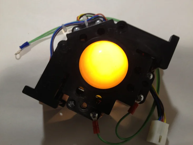 (image for) 2 1/4" TRACKBALL ASSEMBLY - ILLUMINATED YELLOW