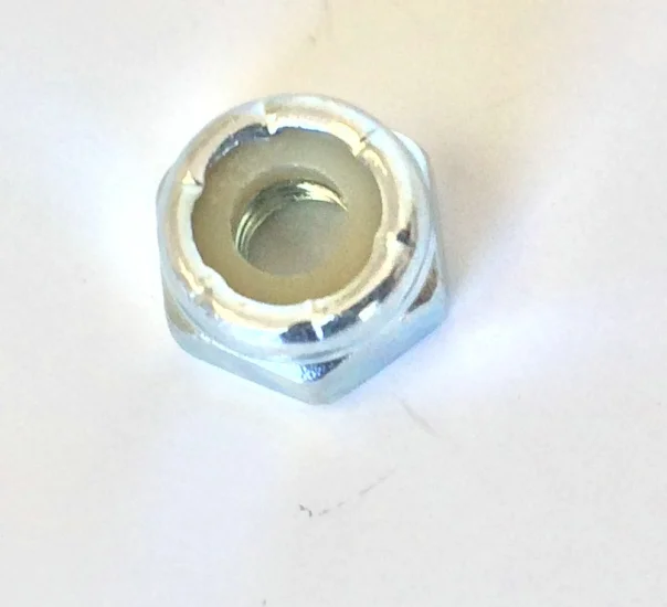 (image for) 8-32 NYLON INSERT HEX HEAD ZINC NUTS