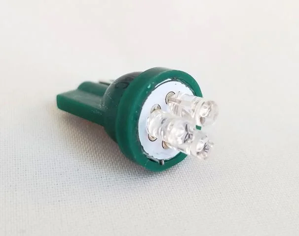 (image for) #555 3- LED WEDGE BULB - GREEN