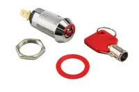 (image for) MOMENTARY SWITCH LOCK KEY # 2205 W/ 1 KEY & RED KEY COVER