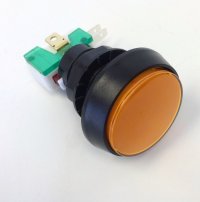 Lighted Medium Round Pushbutton- Amber