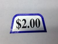ESD V5/V8 $ 2.00 REPLACEMENT DECAL