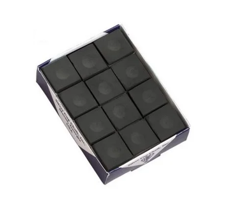 (image for) Silver Cup Cue Chalk -12 PACK - BLACK