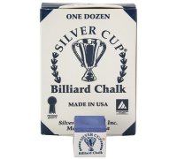 Silver Cup Cue Chalk -12 PACK - BLUE