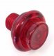 Cabinet Flipper Button 1 -1/8" Shaft - Transparent - Red