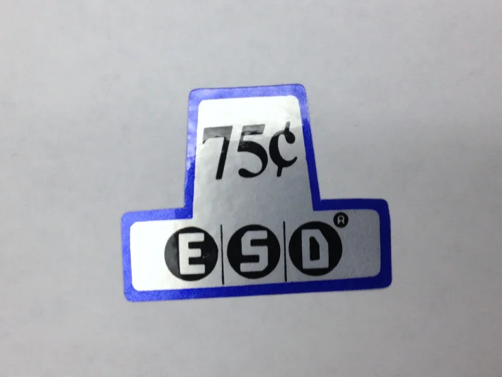 (image for) ESD V4 $ 0.75 REPLACEMENT LABEL