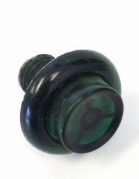 Cabinet Flipper Button 1 -1/8" Shaft - Transparent - Green