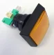 Large Square Lighted Button - Amber (image for) Large Square Lighted Button - Amber