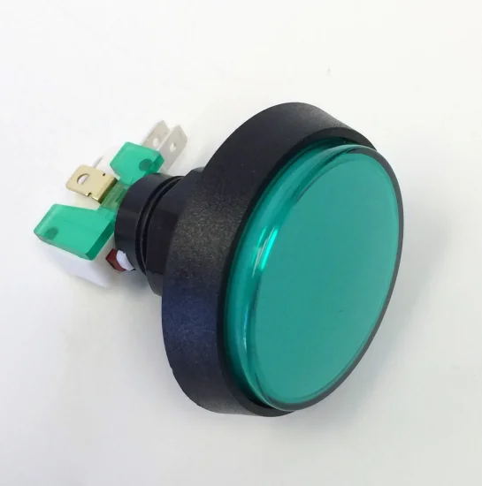 (image for) LIGHTED LARGE ROUND PUSH BUTTON - GREEN