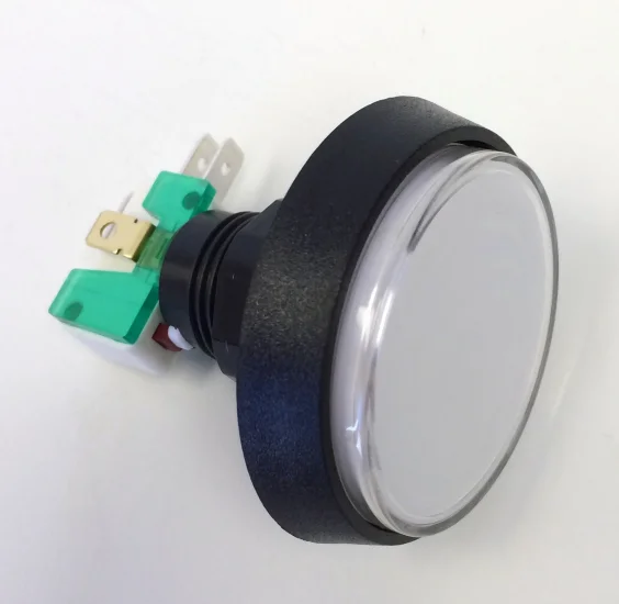 (image for) LIGHTED LARGE ROUND PUSH BUTTON - WHITE