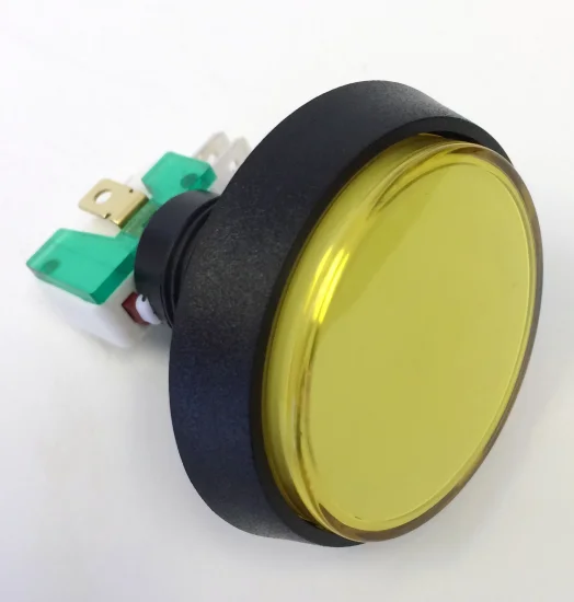 (image for) LIGHTED LARGE ROUND PUSH BUTTON - YELLOW