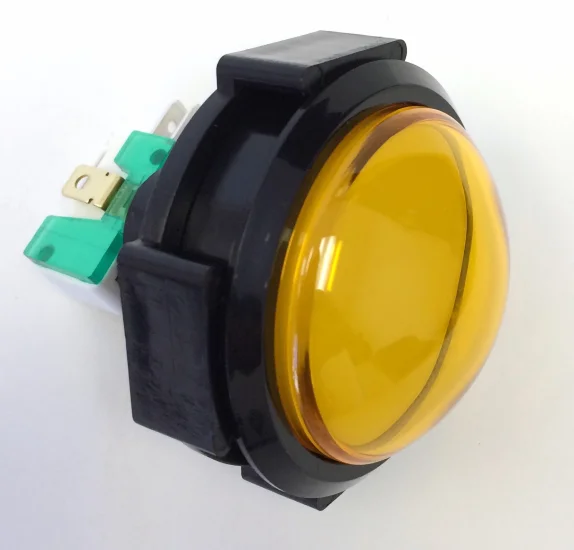 (image for) 2-3/4" ROUND DOME BUTTON - AMBER