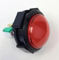 (image for) 2-3/4" ROUND DOME BUTTON - RED