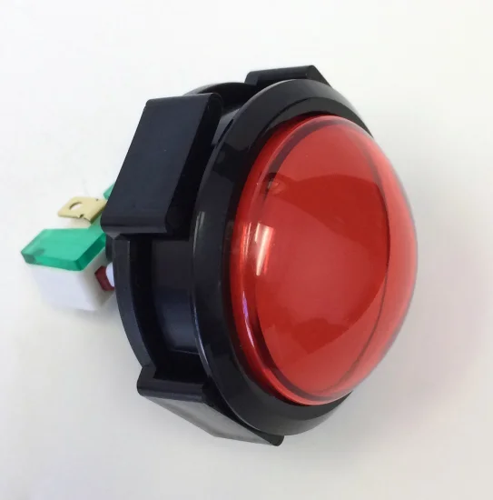 (image for) 2-3/4" ROUND DOME BUTTON - RED