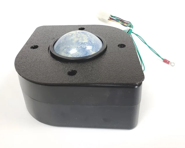 (image for) 3" IMPERIAL TRACKBALL - BLUE/WHITE MARBLE