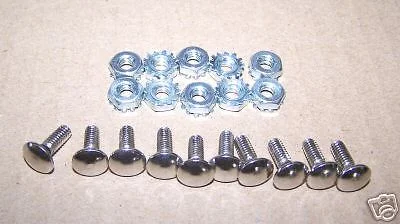(image for) 10 PACK 8-32 X 1/2 SMOOTH FINISH CARRIAGE BOLTS W/ NUTS