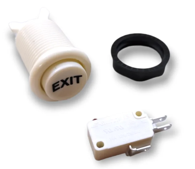 (image for) WHITE PUSH BUTTON LOGO " EXIT "