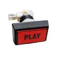 (image for) LIGHTED " PLAY " PUSHBUTTON W / SWITCH - RED LENS