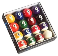 (image for) 2-1/4" STANDARD BILLIARD BALL SET W/ OVERSIZED 2-3/8" CUE BALL