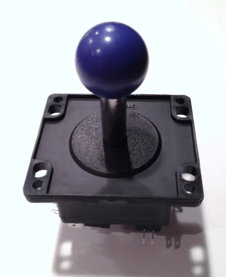 (image for) BALL TOP JOYSTICK 4 OR 8 WAY IN PURPLE - WOOD OR METAL PANEL