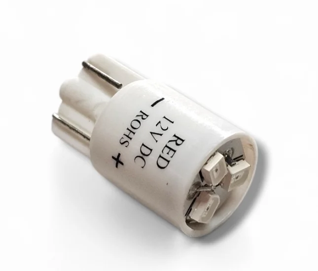 (image for) T10 SMD LED LAMP 12V DC 3 CHIP - RED