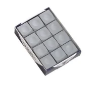 (image for) Silver Cup Cue Chalk -12 PACK - PEWTER