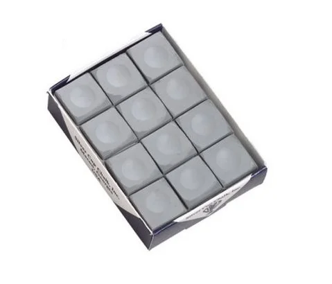 (image for) Silver Cup Cue Chalk -12 PACK - PEWTER
