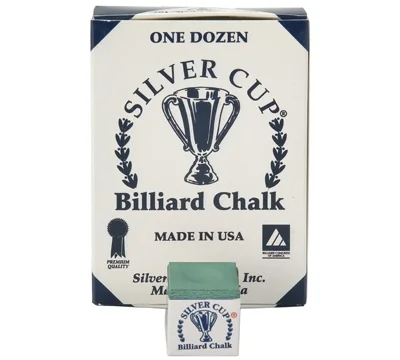 (image for) Silver Cup Cue Chalk -12 PACK - GREEN