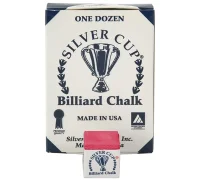 (image for) Silver Cup Cue Chalk -12 PACK -RED