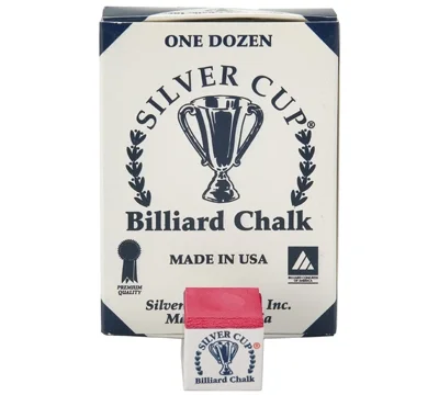 (image for) Silver Cup Cue Chalk -12 PACK -RED